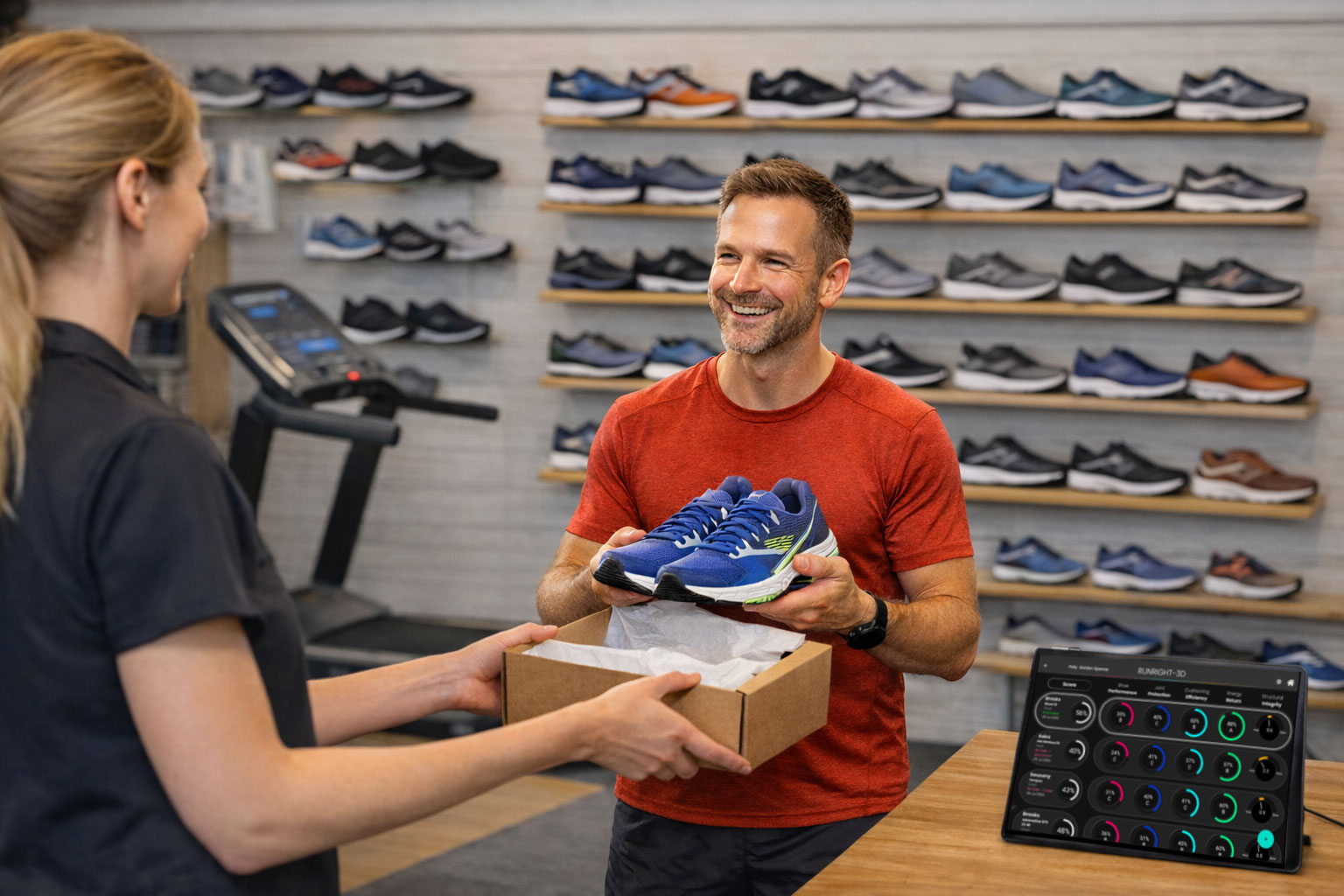 A running gait analysis and shoe fitting system | RUNRIGHT-3D